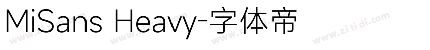 MiSans Heavy字体转换